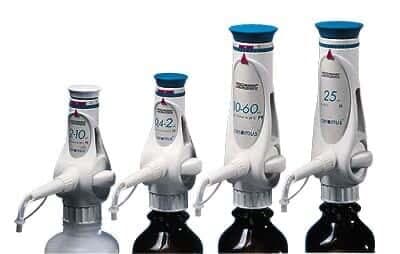 Hirschmann Ceramus Adjustable-Volume Bottletop Dispenser, 2.0 to 10.0 mL