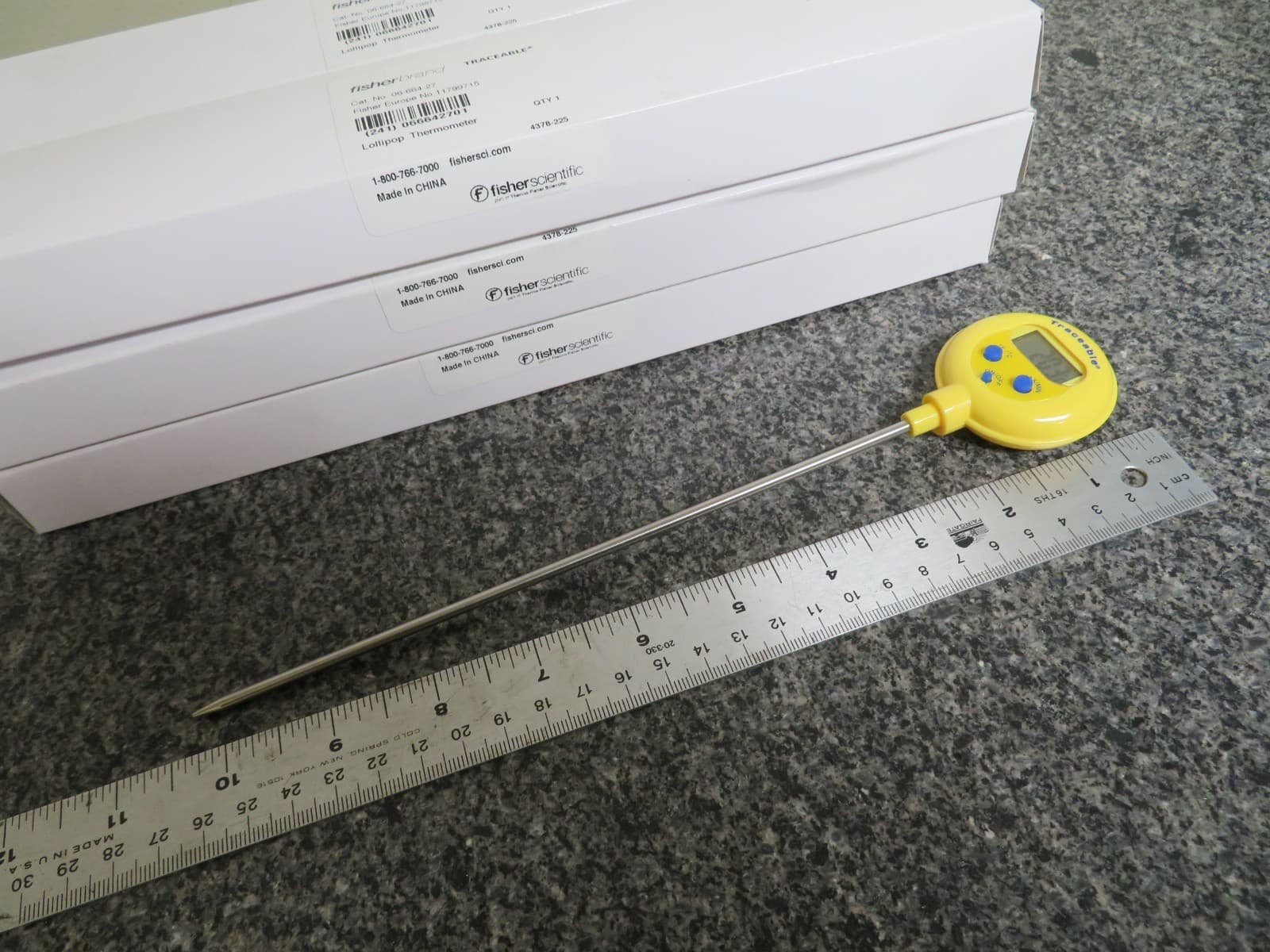 Fisherbrand Digital Thermometers with Stainless-Steel Probe on Cable