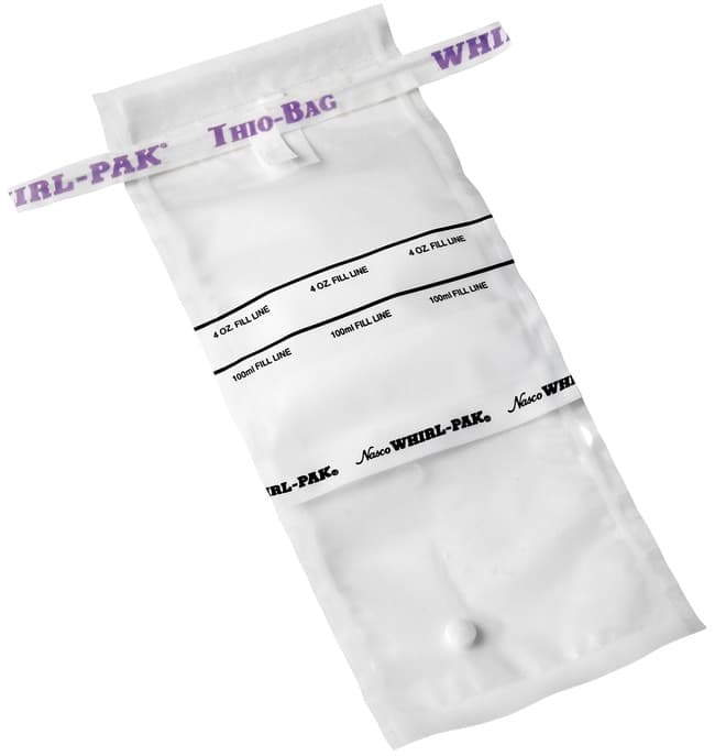 Hach Sterile Whirl-Pak Bags with Dechlorinating Agent, 100 mL