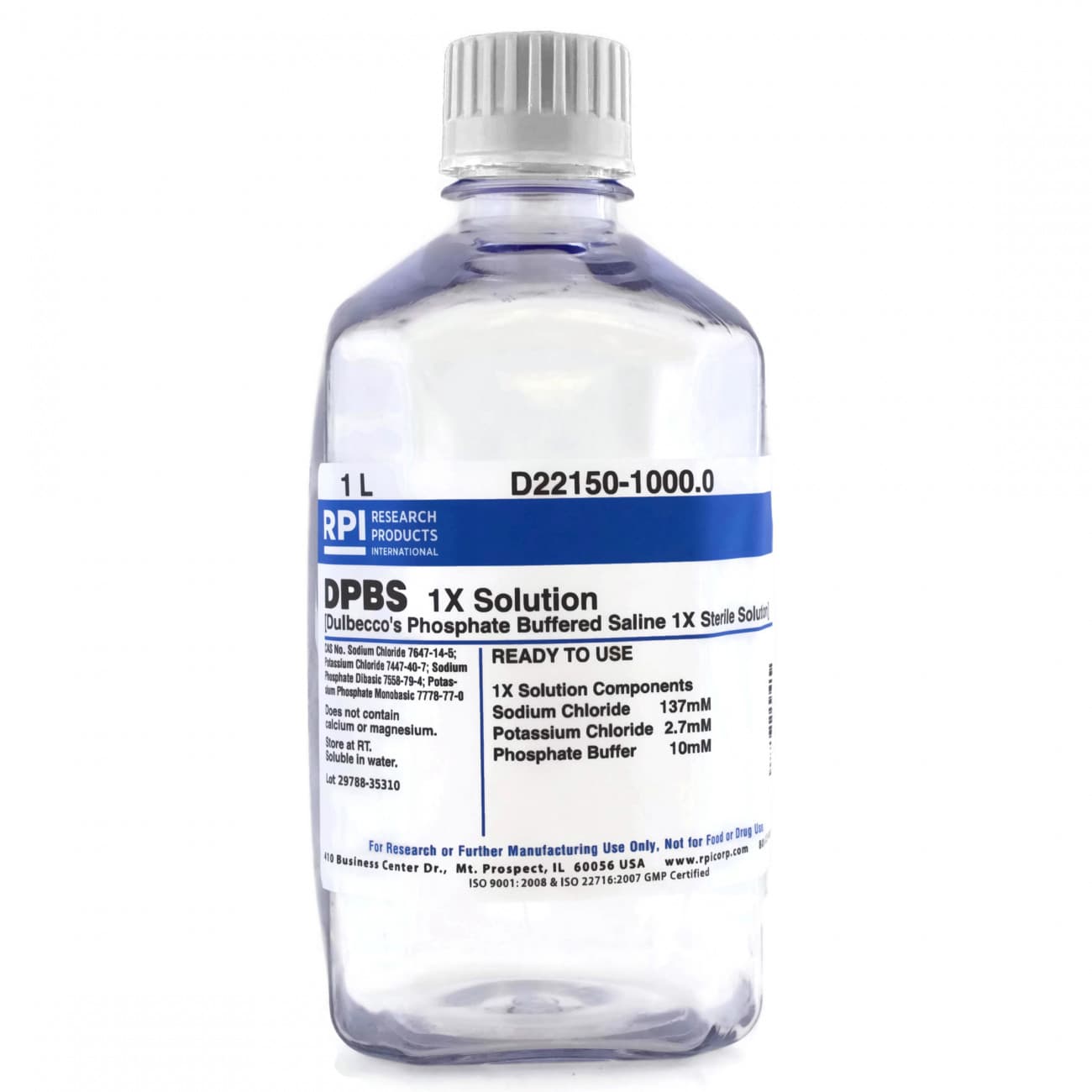 D-PBS, Formula III Phosphate Buffer Saline 1 LT