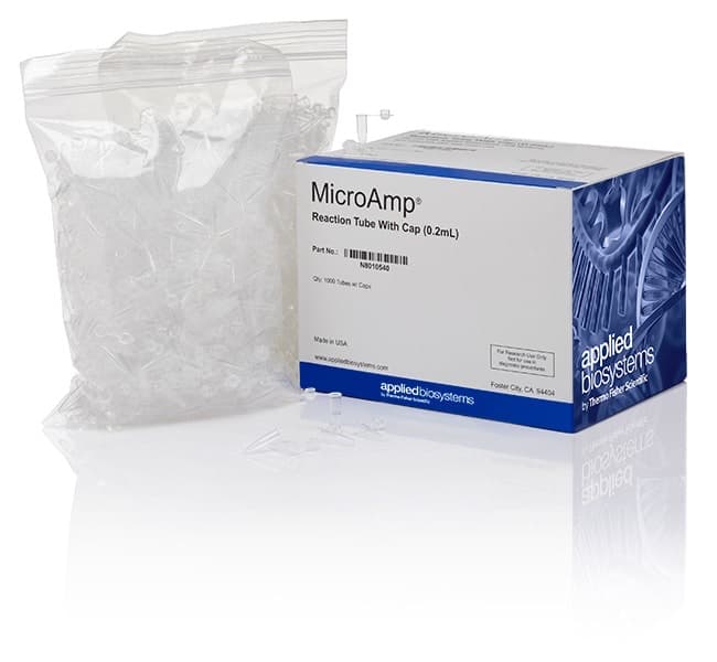 Applied Biosystems™ MicroAmp™ Reaction Tube with Cap, 0.2 mL