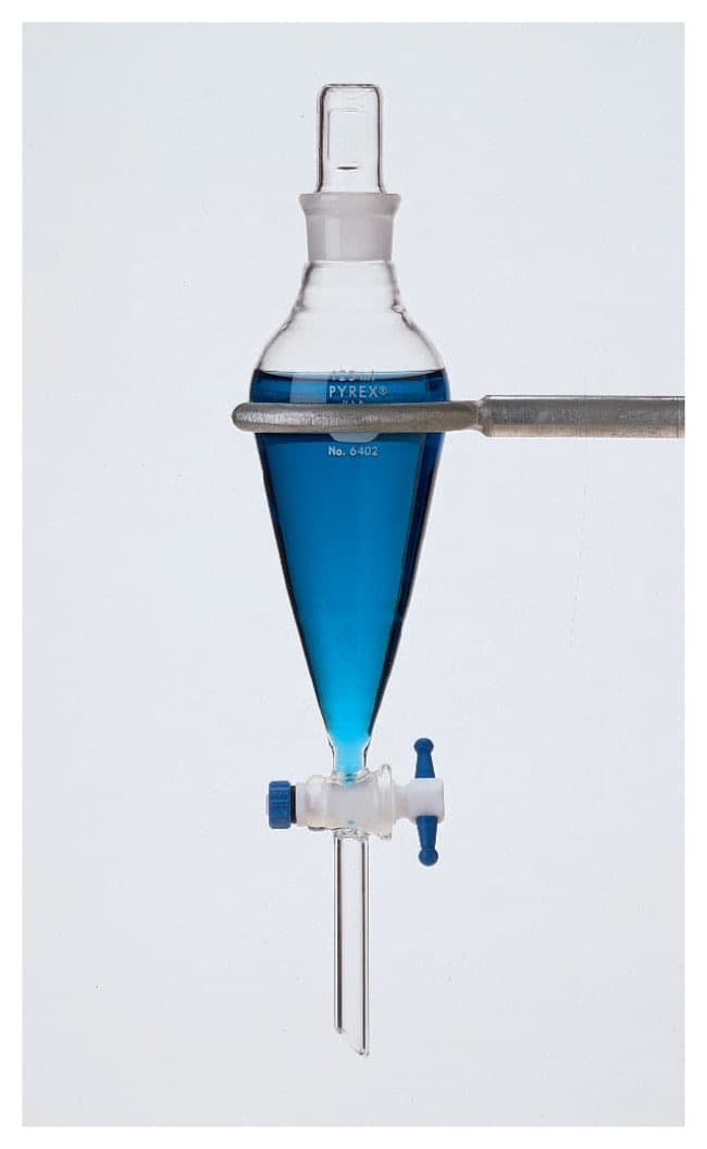 Corning™ PYREX™ Squibb Separatory Funnel with PTFE Stopcock and Glass Stopper