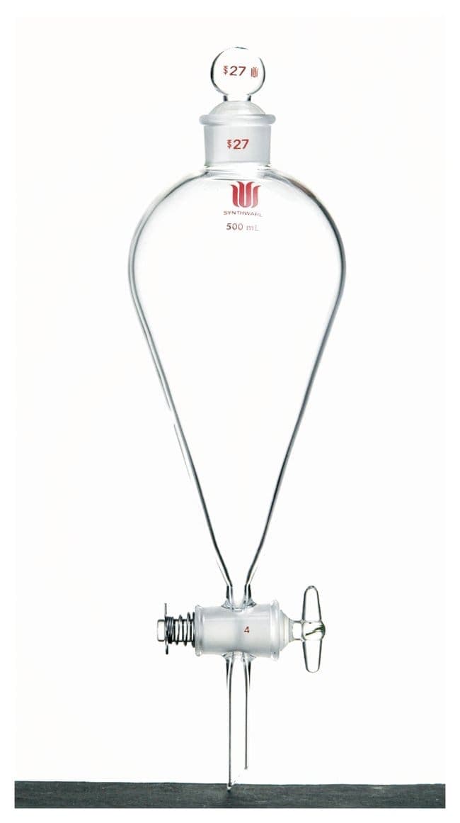 Synthware™ Squibb Separatory Funnels with Glass Stopcock